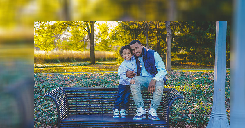 Father son in park