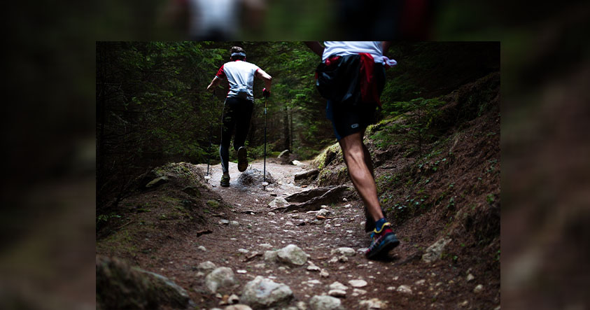 Running on Mountain