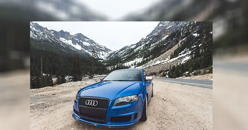 Car on mountain