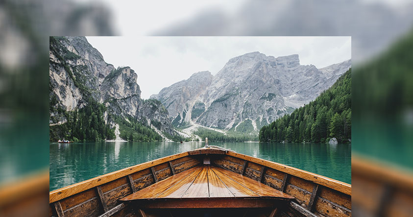 Boat on lake